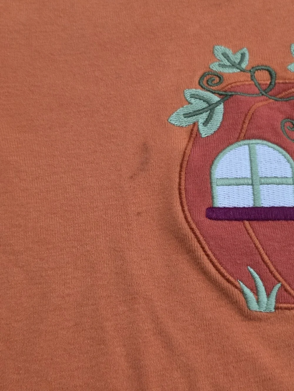 Gymboree Girls Orange Long-Sleeve Pumpkin Mouse Applique Tee Size 12